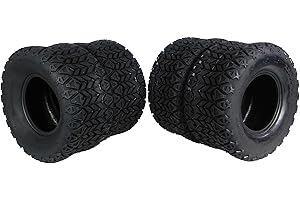 MASSFX Golf Cart Tire Set - Four 22x11-10 - 4 Ply Rating - 12MM Tread Depth - 22x11x10 (Four Pack)