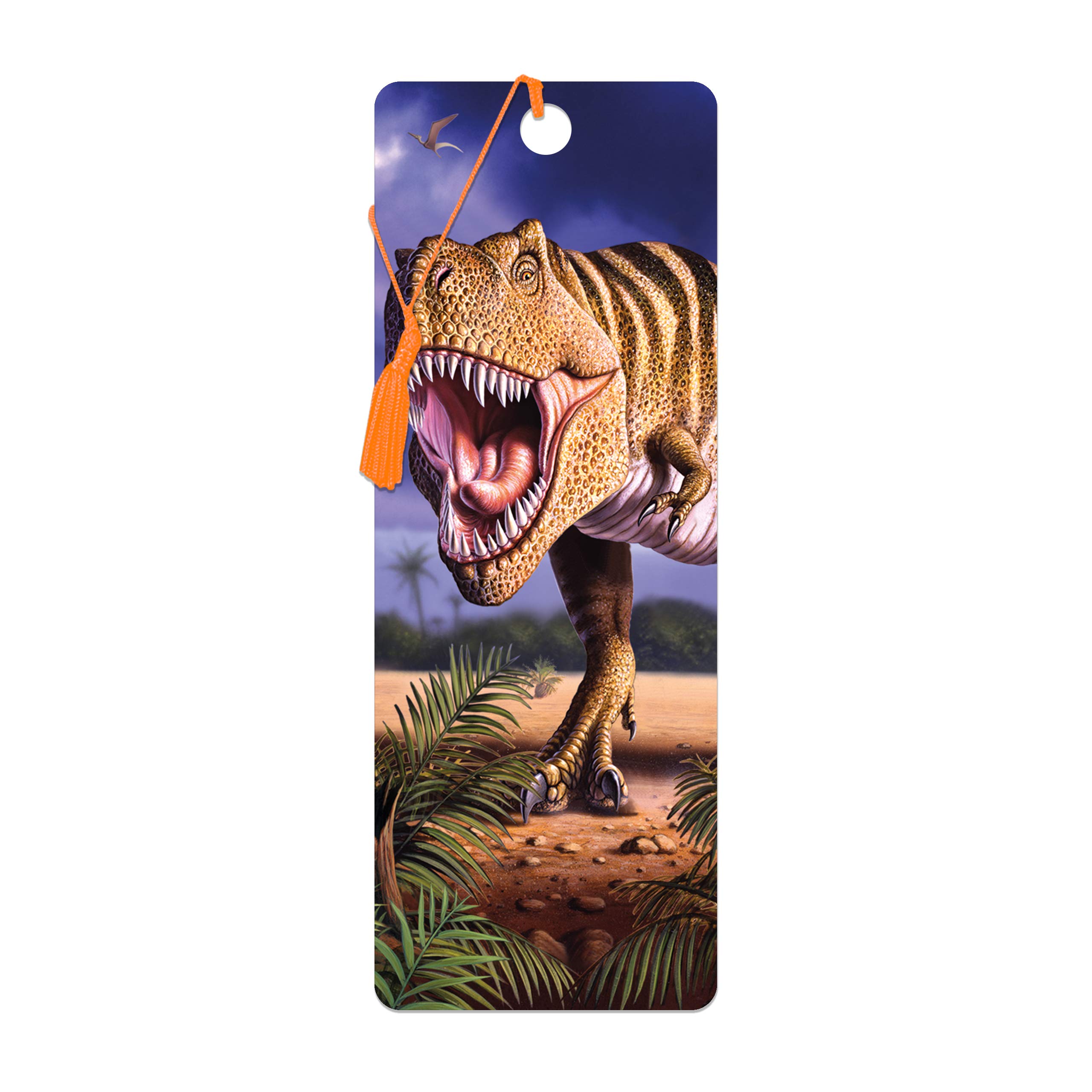 3D LiveLife Bookmark - Brown Rex from Deluxebase. Cute Lenticular Dinosaur Page Marker. Animal Themed Accessories for Book Lovers. Small Gifts for Men, Women, Writers and Teachers.