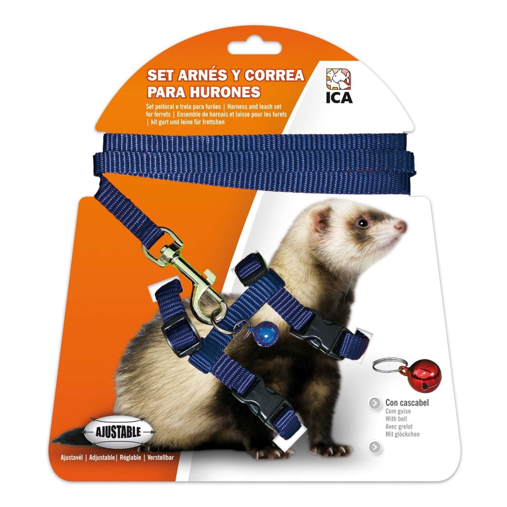 ICA DA972 Ferret Harness and Leash Set, Blue