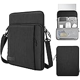 MoKo Laptop Sleeve Bag for 13.3-14 Inch, Notebook Carrying Case with Pocket Fits New MacBook Pro M3/M2 14" /13" M2/M1 Pro/M1 Max 14.2 2023-2021/Air 13.6" M2 2022, Surface Pro 9/8 13", Black & Gray