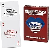 Lingo American Playing Cards | Travel Flashcards | Learn American Slang Vocabulary in A Fun & Easy Way | 52 Essential Translations