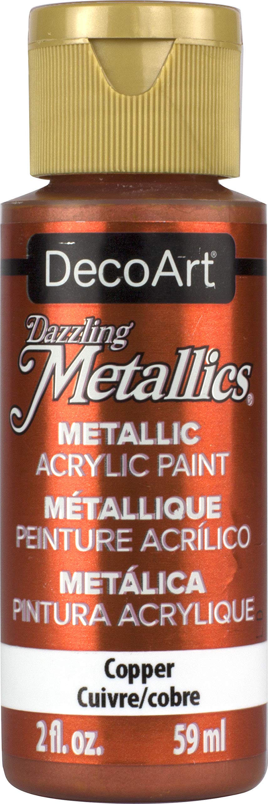 Deco Art Americana Acrylic Metallic Paint, Copper,Brown,59 ml (Pack of 1)