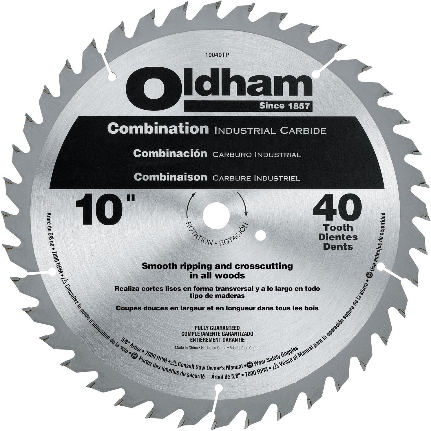 Oldham 10040TP Hammer Bit, Silver, 10"