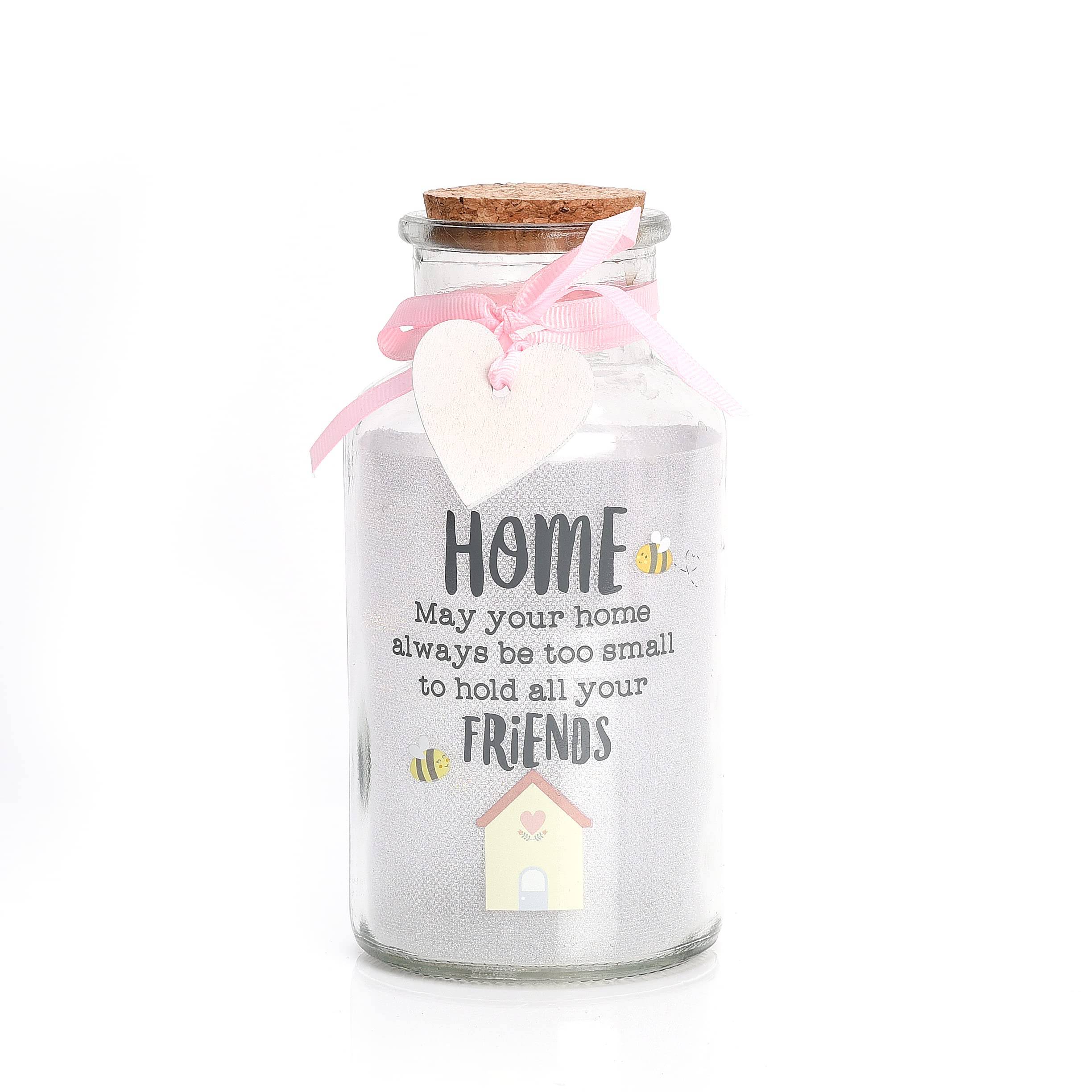 Love Life Home Full Of Friends Light Up Jar In White Pretty Sentimental Gift Her LL520