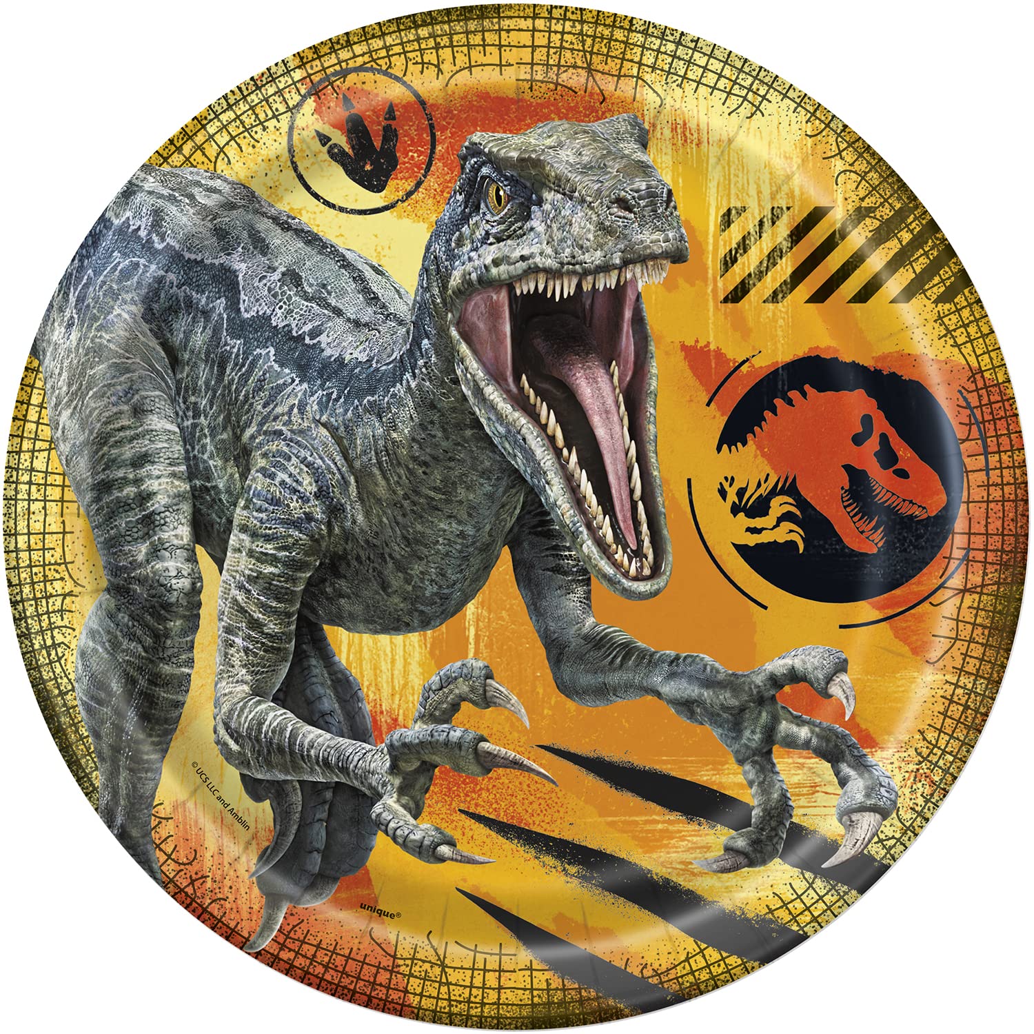 Unique Jurassic World Dominion 9 Inch Dinner Plates [8 per Pack]