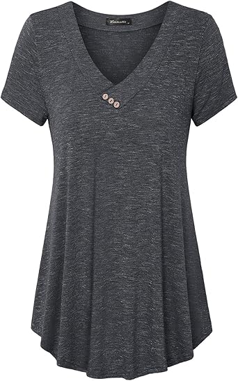 black short sleeve tunic top