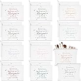 Sieral 24 Pcs Inspirational Makeup Bag Appreciation Valentine Graduation Gift for Women You're Awesome Cosmetic Bags Employee Motivational Gift for Coworker Assistant Team Social Worker(Mixed Color)