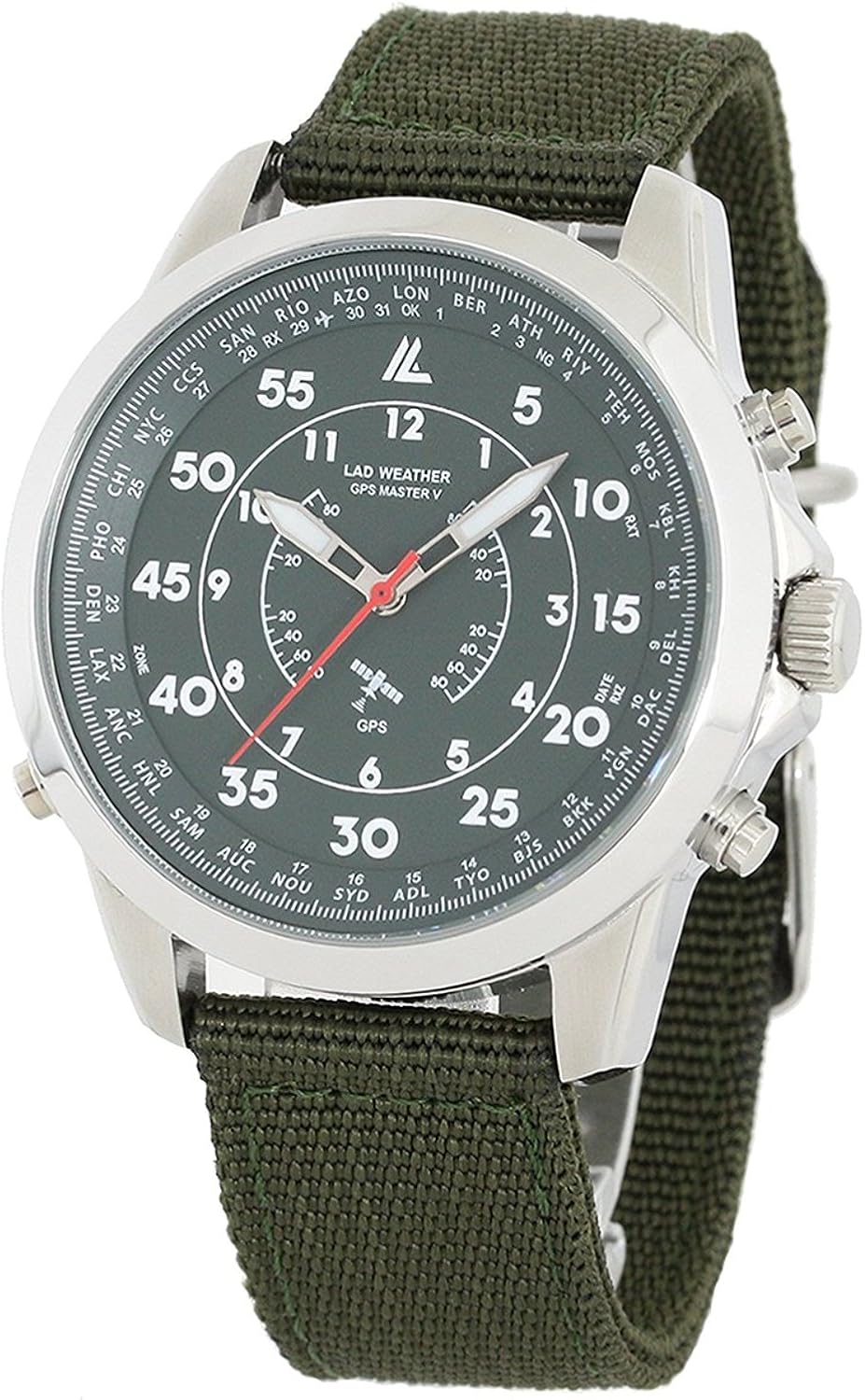 LAD WEATHER GPS Military Watch with 30 Time Zones for Men