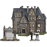 Department 56 Zinc alloy, Porcelain, Plastic 6002318 DC Comics Village Batman Wayne Manor Bruce and Alfred Lit Building and A