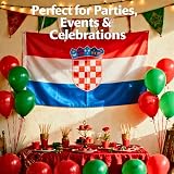 SHATCHI Croatia Flag 5ft x 3ft with Brass Eyelets Polyester National Banner view 8