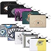 10 Pieces Small Coin Purse Boho Change Purse Pouch Mini Wallet Coin Bag with Zipper for Women Girls
