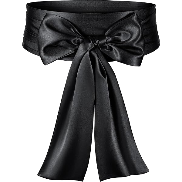 black chiffon sash for dress COOPHYA Elegant Black Chiffon Sash Belt for Weddings, Formal Events, and Decorative Accessories