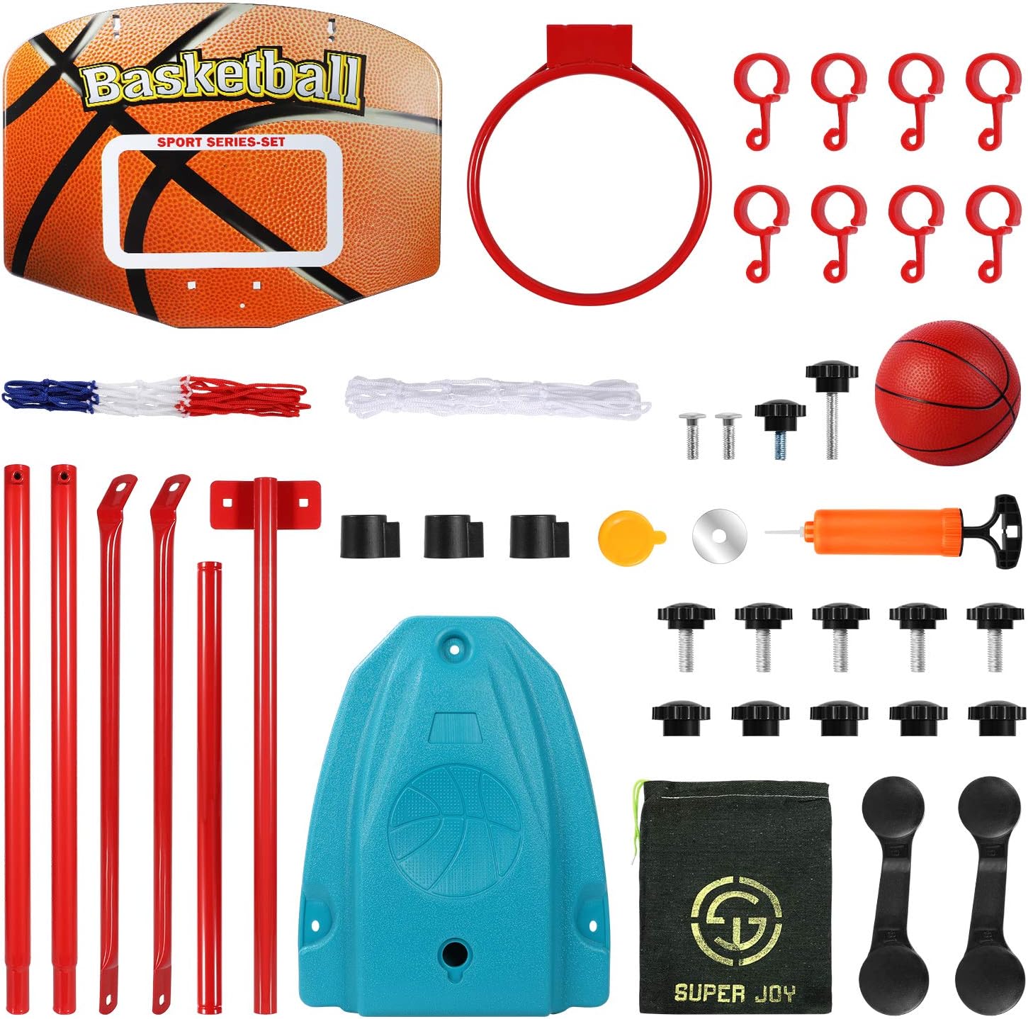 AOKESI Basketball Hoop for Toddler and Kids Set, Adjustable Height from 2.7 to 6.3 feet, Indoor Basketball Toys Products for Baby Boys Girls Outdoor Sports Play for Age 2 3 4 5 Years Old: Toys & Games