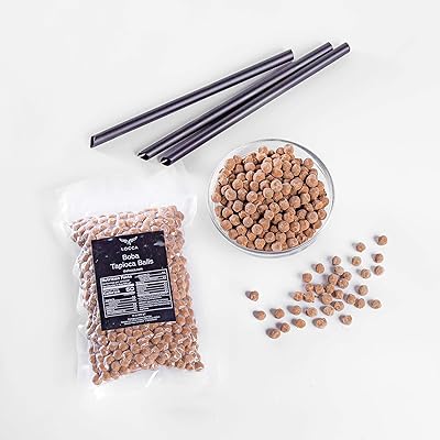 Buy Premium Boba Tapioca Pearls 14 Oz 10 Serving With Straws And Boba Pearls Recipe Card Vegan Gluten Free 400gr Brown Sugar Boba Online In Canada B08sg2phn8