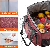 Lifewit Lunch Bag 24L Insulated Cooler Burgundy 40 Cans Soft Tote view 5