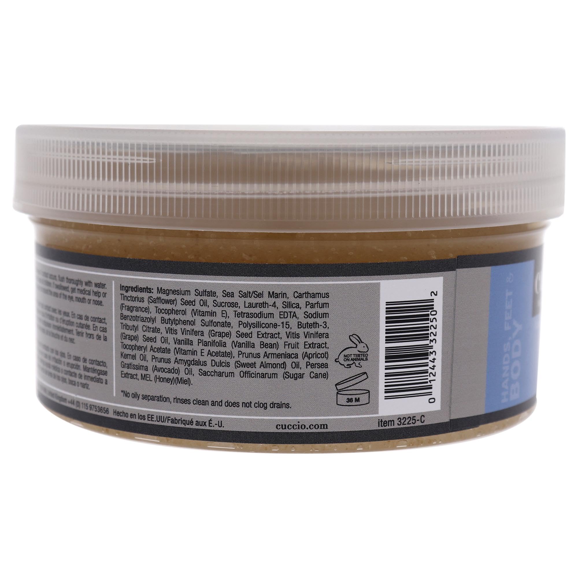 Cuccio Naturale Sea Salt Scrub - Gently Exfoliates To Remove Dead Skin Cells - Leaves Skin Supple, Radiant And Youthful Looking - Paraben And Cruelty Free - Vanilla Bean And Sugar - 19.5 Oz