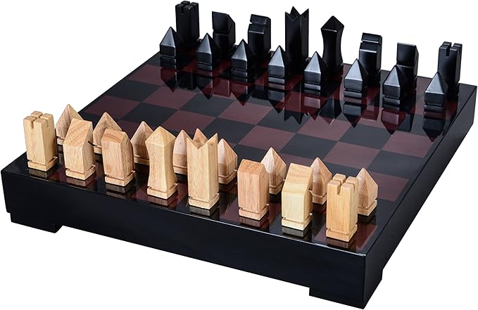 CERASUS Wooden Non Magnetic High Gloss Finish Handcrafted Pieces Chess Board Game Set for Kids and Adults Exquisite Interior Decor Item for Home Decoration (Rosewood)