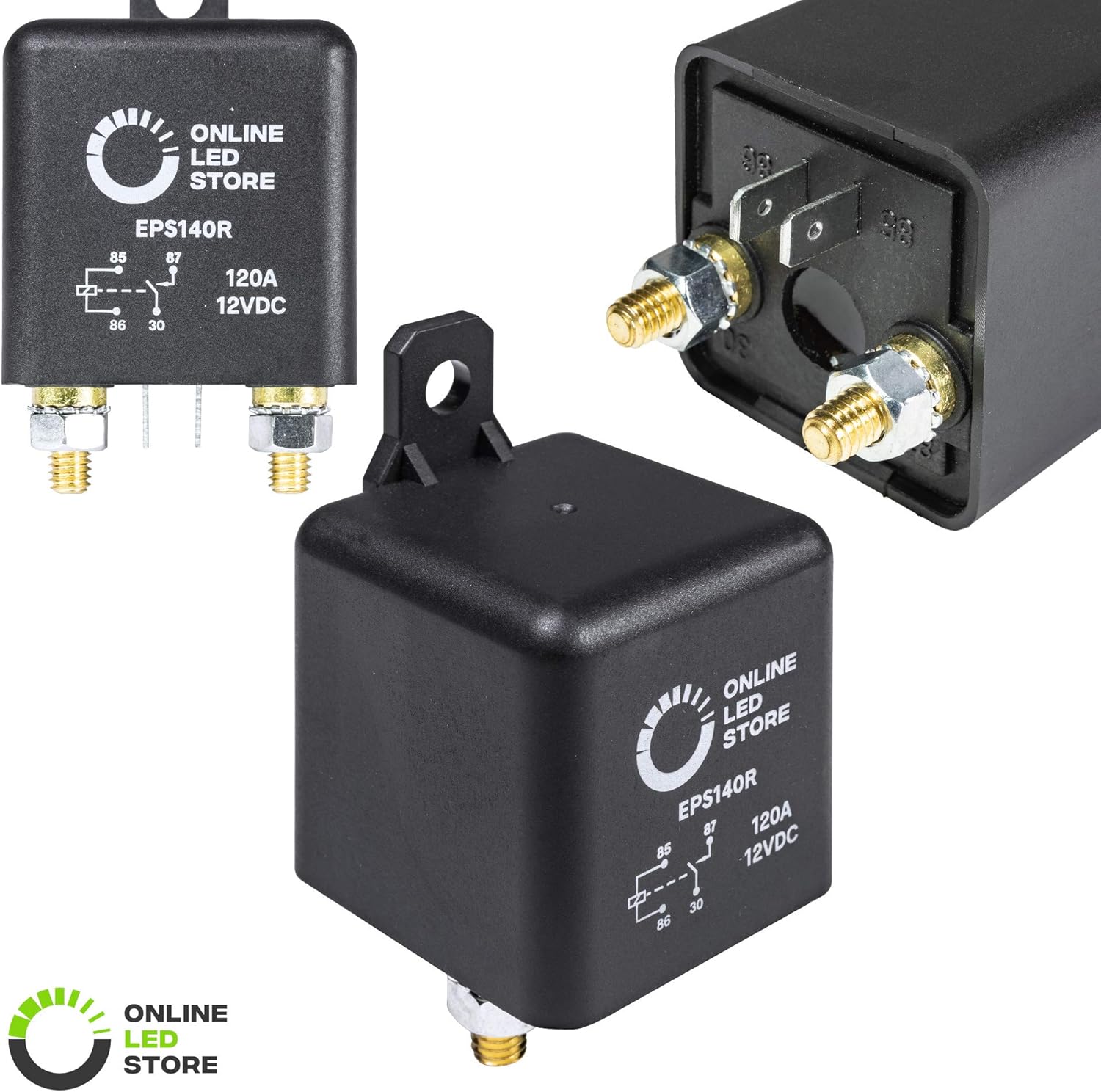 ONLINE LED STORE 12V DC 200 Amp Split Charge Relay Switch - 4 Terminal Relays for Truck Boat Marine: Automotive
