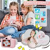Diswoe Kids Camera 2 Inch 12MP 1080P Pink 32GB Card Available for Ages 3-12 view 6