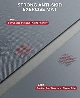 HAPBEAR Large Yoga Mat 183x122cm 8mm Non-Slip Ultra Durable Home Gym view 4