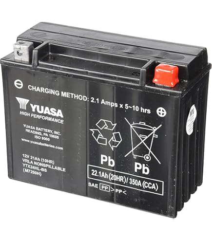 Amazon.com: Yuasa YTX24HL-BS Motorcycle Battery (Replacement