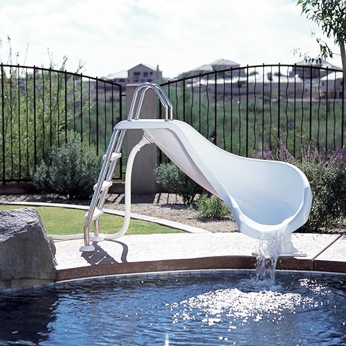 Inter-Fab ZM-CR-SS Water Pool Slide, Zoomerang, White in Oman