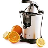 Eurolux Electric Orange Juicer Squeezer Stainless Steel 160 Watts of Power Soft Grip Handle and Cone Lid for Easy Use