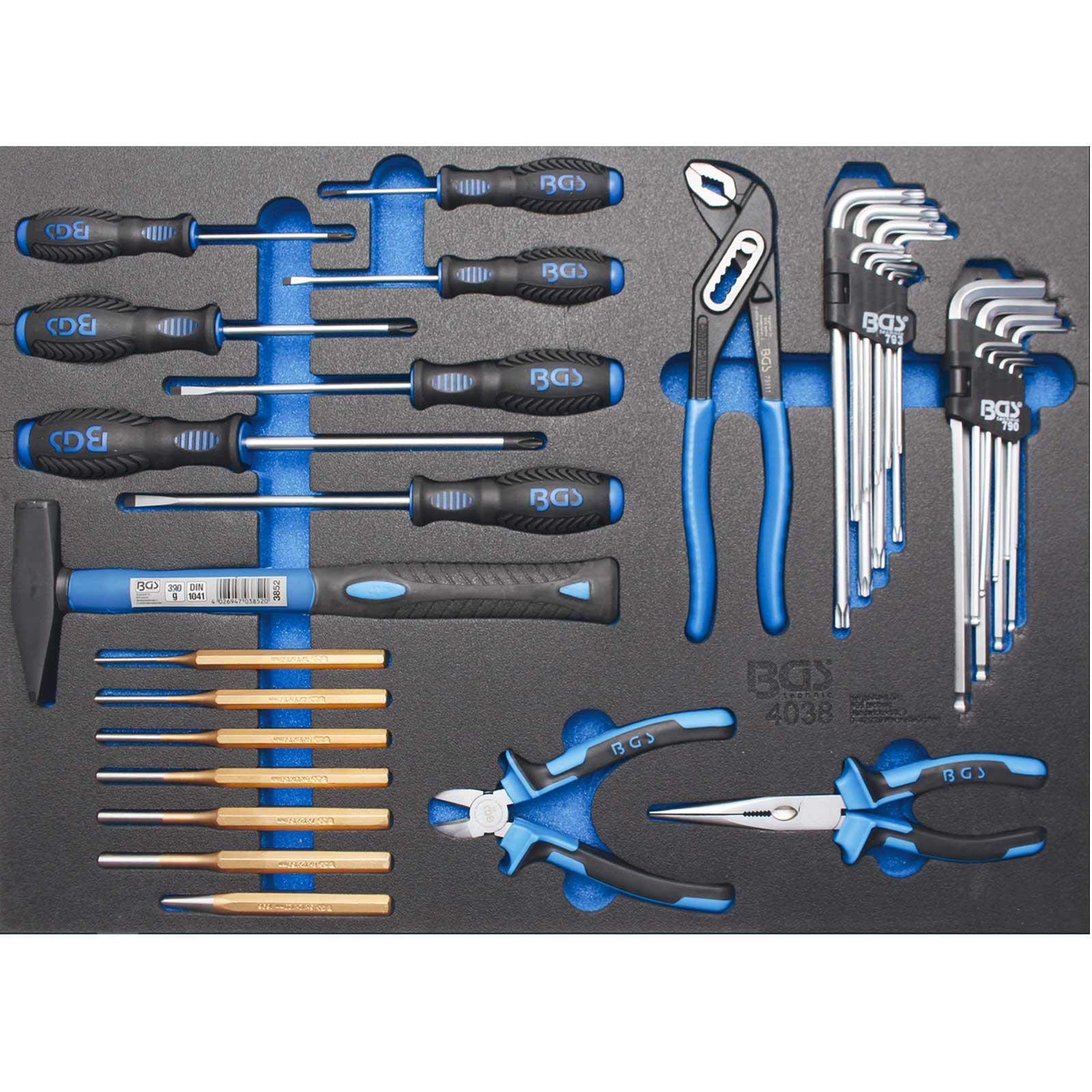 BGS 4038 | Tool Tray 3/3: Hammer, Pliers, Screwdriver Set | 36 pcs.