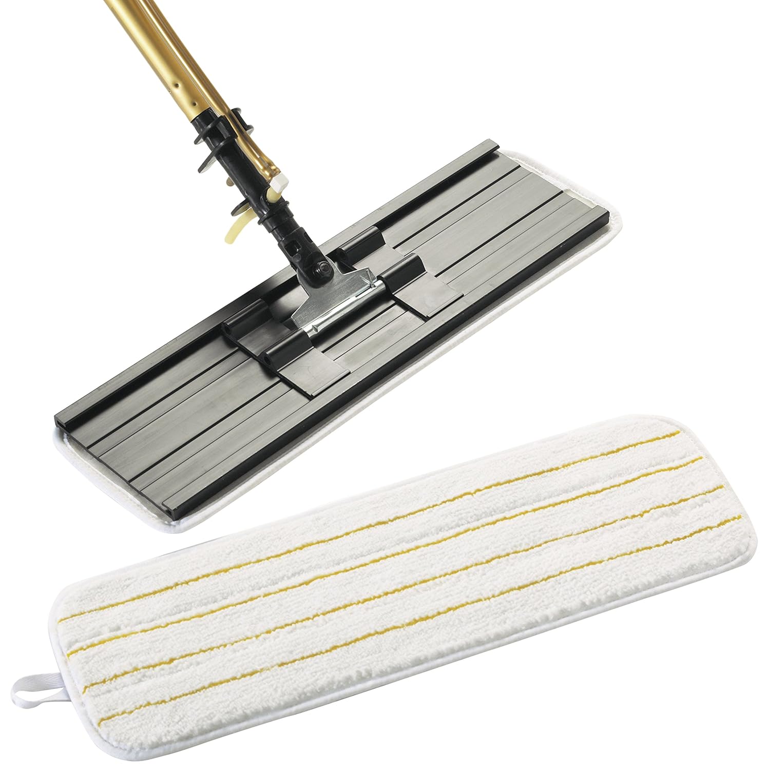 3M Easy Shine Applicator Pad, White with Yellow Stripes, 24 in