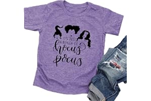 LAZYCHILD It's Just A Bunch of Hocus Pocus Halloween T Shirt Toddler Boys Girls Sanderson Sister Graphic Tee Shirts
