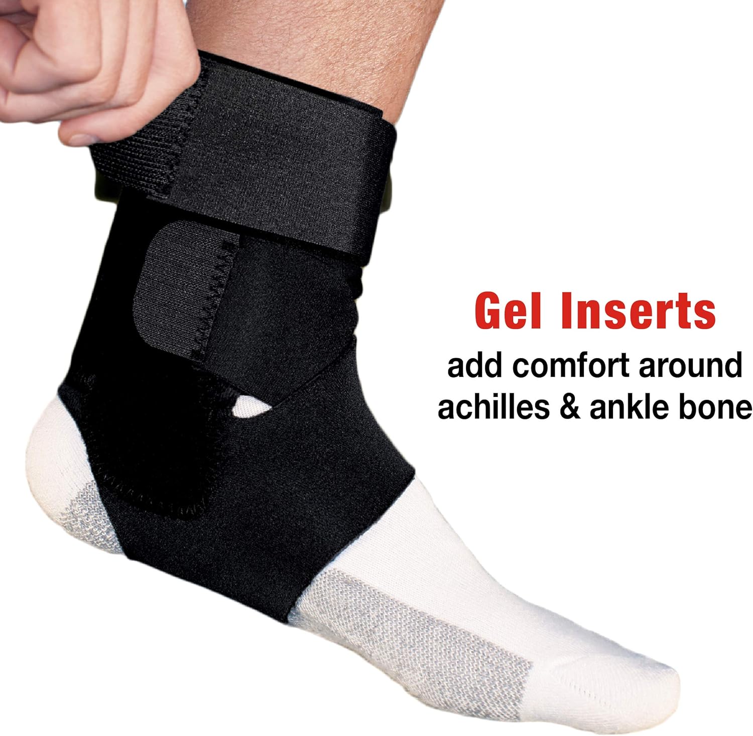ACE Deluxe Ankle Stabilizer, Support to sprained or strained ankle, Satisfaction Guarantee, One Size Fits Most: Health & Personal Care