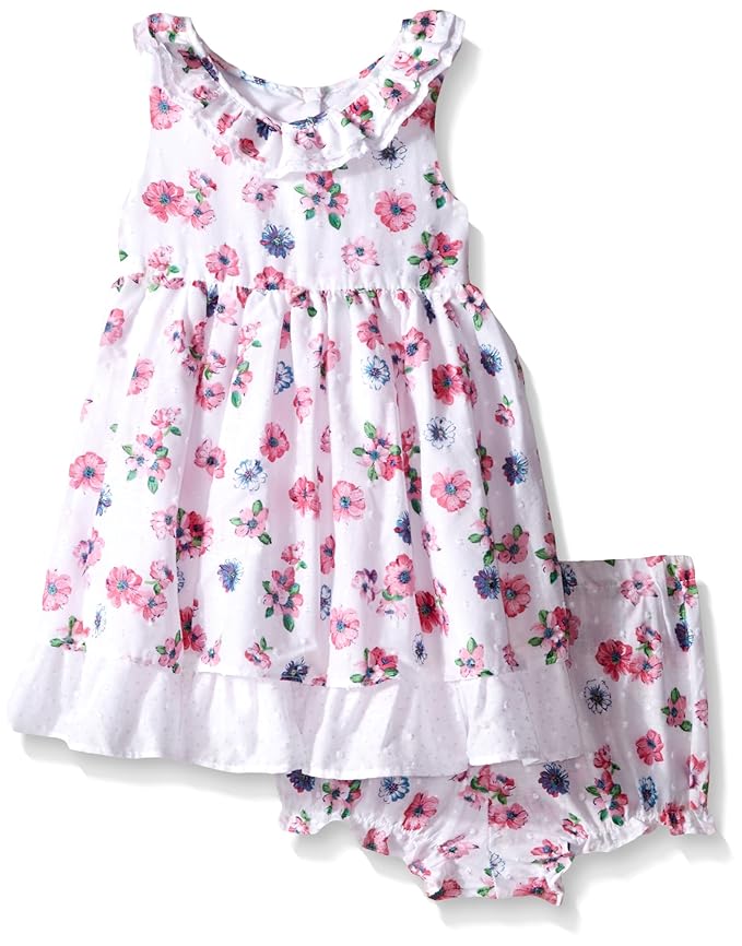 Laura Ashley London Baby Girls' Floral Ribbon Tie Dress
