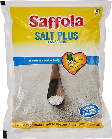 Saffola Salt Plus - Less Sodium, 1kg Pack