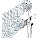SunCleanse 35 Setting Handheld Shower Head Combo, Dual 2 In 1 Shower Head Set with Patented 3-Way Water Diverter and 71 Inche