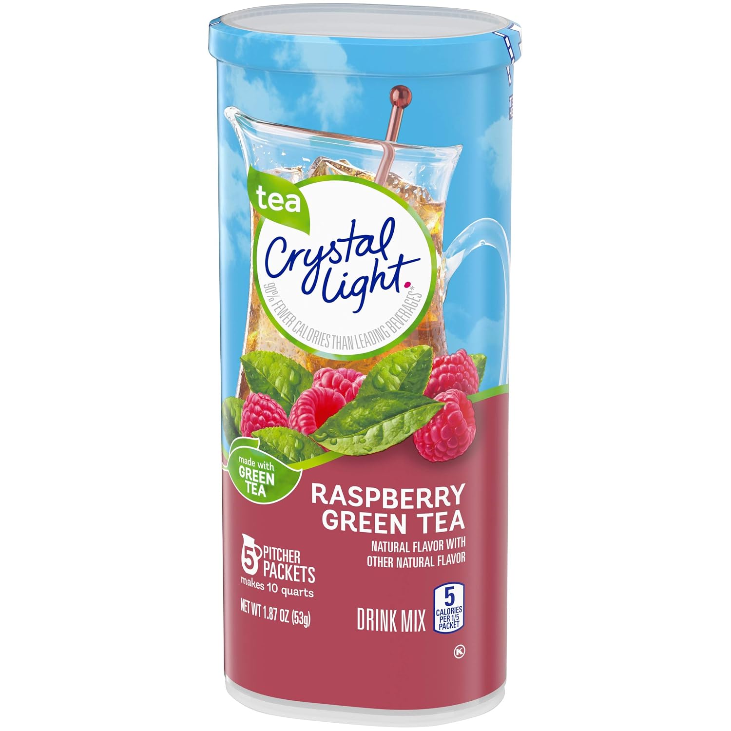 Crystal Light Raspberry Green tea drink Mix-5 ct (043000012918)