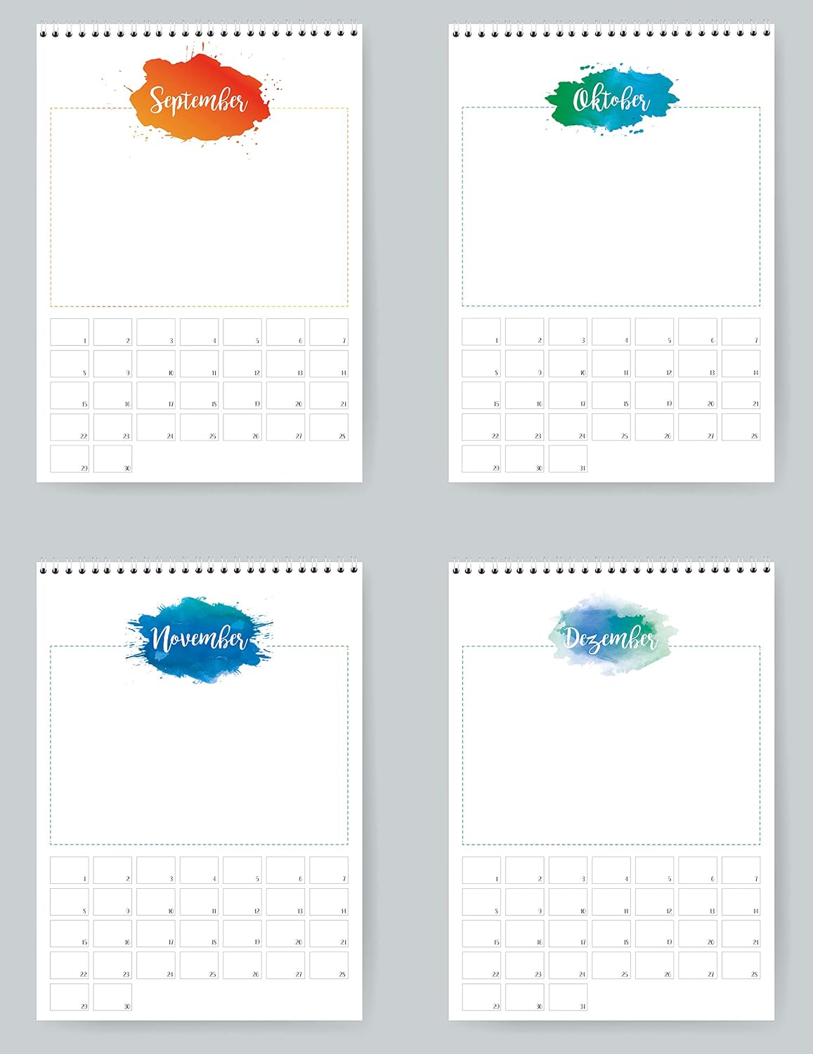 Calendrier Perpetuel Calendrier Photo Calendrier Creatif De Sophies Kartenwelt Sans Annee Calendrier Artisanal A Concevoir Soi Meme Au Format Aquarelles Ii Calendriers Muraux Fournitures De Bureau Zwembaddebeemd Nl