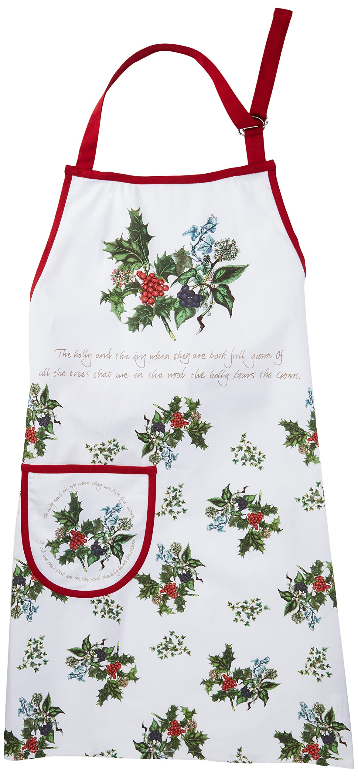 Portmeirion Pimpernel The Holly and The Ivy Cotton Apron, Multi-Colour