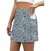 LouKeith Tennis Skirt with Shorts High Waisted Golf Skirts Dressy Casual Workout Athletic Skorts for Women with 4 Pockets