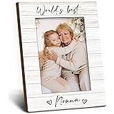 Foyoulame Nonna Grandma 4x6 Picture Frame, Mother's Day Gifts for Grandma Birthday Wooden Picture Frame, Best Grandmother Gifts, World's Best Nonna Decorative Photo Frames for Table Desk Decor