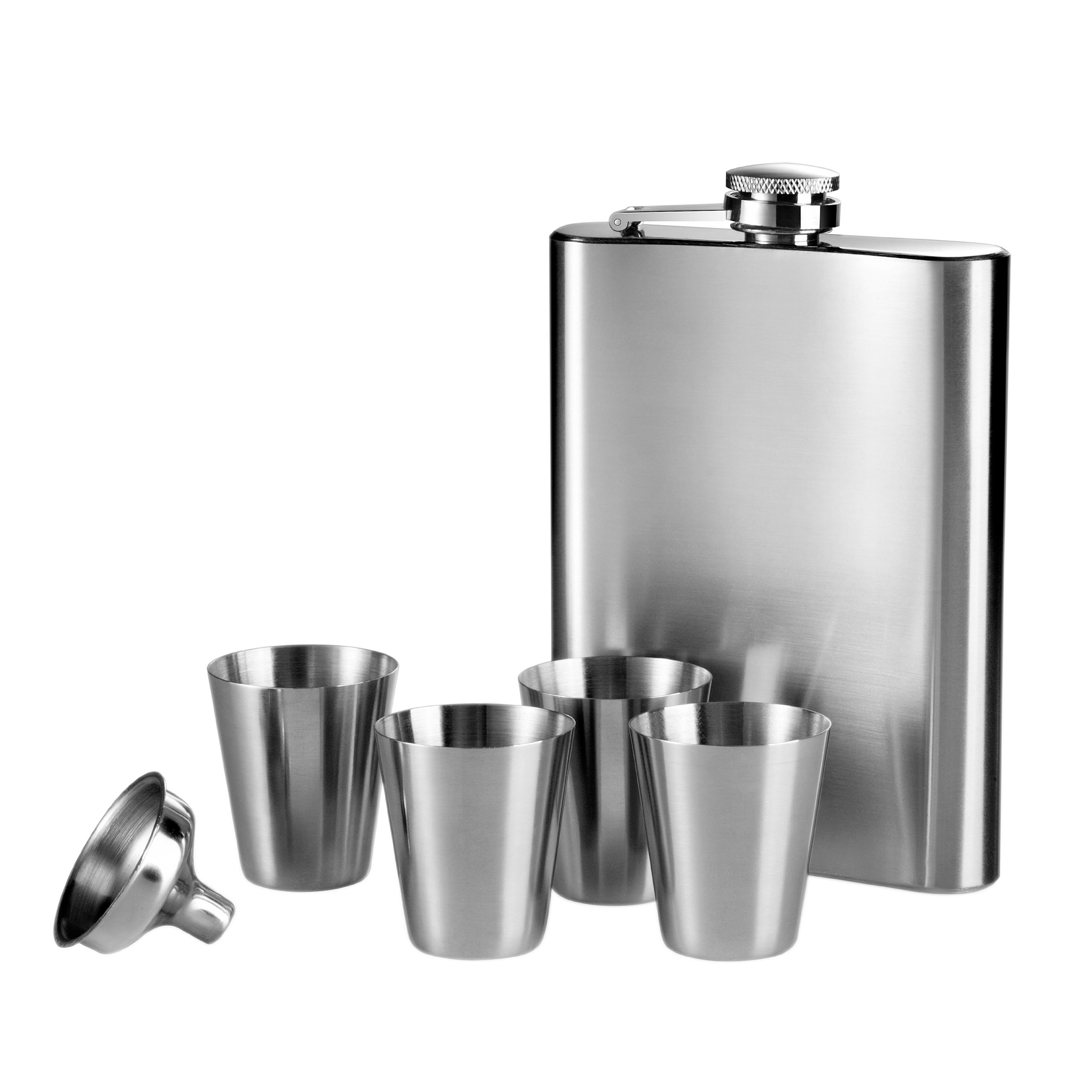 Premier Housewares Hip Flasks For Men Flask Alcohol Silver Flask Hip Flask Funnel Small Flask Alcohol 8oz hip flask 14 cm x 10 cm x 3 cm