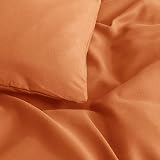 MOONLIGHT20015 Single Duvet Cover Set Rust Solid Microfiber 135x200 cm view 6