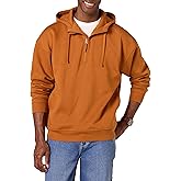 Amazon Essentials Men's Quarter-Zip Oversized-Fit Hoodie Sweatshirt