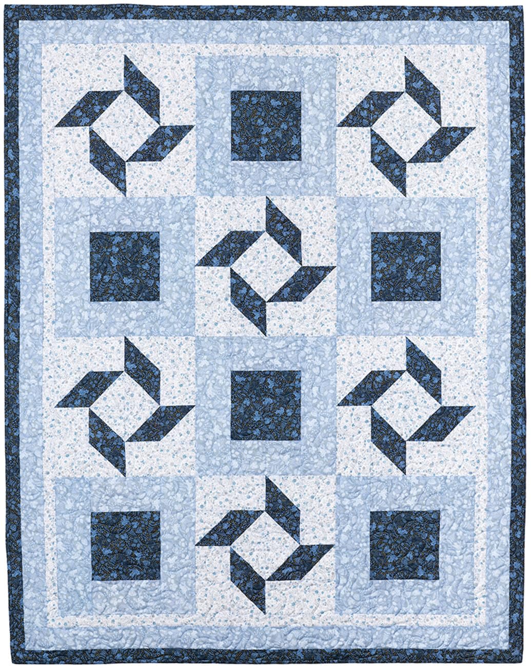 Fabric Cafe Quick Christmas 3-Yard Quilts Pattern - 8 Festive Designs for Lap, Twin, and Queen/King Sizes