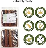 Britten & James 10 Thick Bulls Pizzles 12cm Dog Chews Natural Dental Sticks view 4