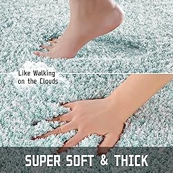 Yimobra Luxury Bathroom Rugs, Fluffy Bath Mats, Non