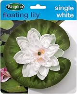Blagdon Floating Lily 5 ½ inch Diameter White Plastic Pond Decoration view 2