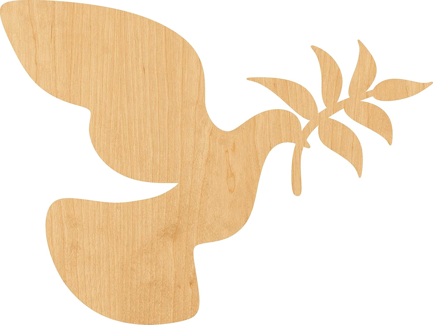 Mixed Media - Peace Dove Laser Cut Out Wood Shape Craft Supply - 4 Inch
