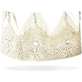 Princess Crown Tiara Headband – Felt Lace Fairy Birthday Crown for Toddlers, Girls & Adults