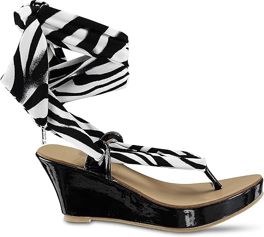 black wedge sandals size 5