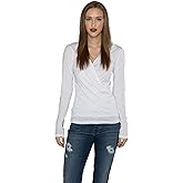 Velvet by Graham & Spencer womens Women's Meri Gauzy Whisper Classics Wrap Front Fitted Top